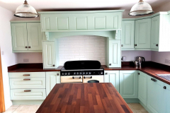  Modren hand paintend kitchen cupboards with wooden wortops in ballymoney 