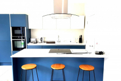 hand-painted kitchen cupboards in portstewart
